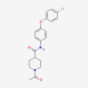 1-acetyl-N-[4-(4-chlorophenoxy)phenyl]piperidine-4-carboxamide