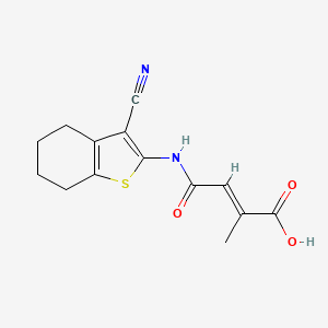 4-[(3-cyano-4,5,6,7-tetrahydro-1-benzothien-2-yl)amino]-2-methyl-4-oxo-2-butenoic acid