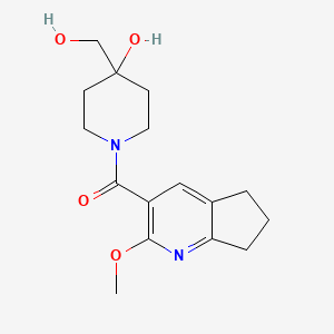 4-(hydroxymethyl)-1-[(2-methoxy-6,7-dihydro-5H-cyclopenta[b]pyridin-3-yl)carbonyl]piperidin-4-ol