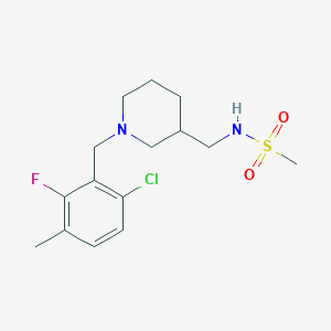 molecular formula C15H22ClFN2O2S B5382816 N-{[1-(6-chloro-2-fluoro-3-methylbenzyl)piperidin-3-yl]methyl}methanesulfonamide 