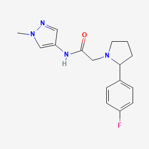 2-[2-(4-fluorophenyl)-1-pyrrolidinyl]-N-(1-methyl-1H-pyrazol-4-yl)acetamide