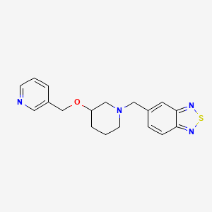 molecular formula C18H20N4OS B5382821 5-{[3-(3-pyridinylmethoxy)-1-piperidinyl]methyl}-2,1,3-benzothiadiazole 