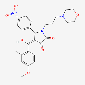 3-hydroxy-4-(4-methoxy-2-methylbenzoyl)-1-[3-(4-morpholinyl)propyl]-5-(4-nitrophenyl)-1,5-dihydro-2H-pyrrol-2-one