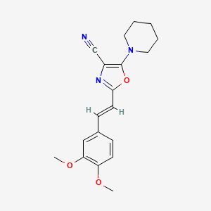 molecular formula C19H21N3O3 B5382846 2-[2-(3,4-dimethoxyphenyl)vinyl]-5-(1-piperidinyl)-1,3-oxazole-4-carbonitrile 