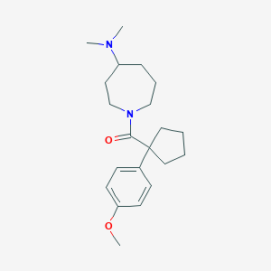 1-{[1-(4-methoxyphenyl)cyclopentyl]carbonyl}-N,N-dimethyl-4-azepanamine