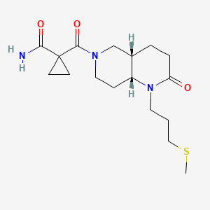 1-{[(4aS*,8aR*)-1-[3-(methylthio)propyl]-2-oxooctahydro-1,6-naphthyridin-6(2H)-yl]carbonyl}cyclopropanecarboxamide