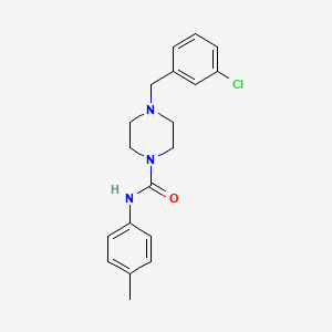 4-[(3-chlorophenyl)methyl]-N-(4-methylphenyl)piperazine-1-carboxamide