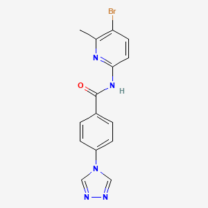 N-(5-bromo-6-methylpyridin-2-yl)-4-(1,2,4-triazol-4-yl)benzamide