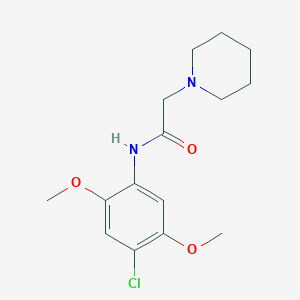 molecular formula C15H21ClN2O3 B5382915 N-(4-chloro-2,5-dimethoxyphenyl)-2-(1-piperidinyl)acetamide 