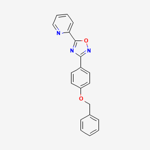 molecular formula C20H15N3O2 B5382932 3-(4-phenylmethoxyphenyl)-5-pyridin-2-yl-1,2,4-oxadiazole 