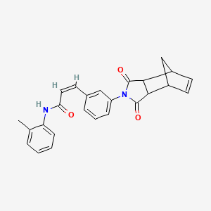 (Z)-3-[3-(3,5-dioxo-4-azatricyclo[5.2.1.02,6]dec-8-en-4-yl)phenyl]-N-(2-methylphenyl)prop-2-enamide