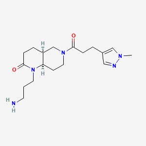 rel-(4aS,8aR)-1-(3-aminopropyl)-6-[3-(1-methyl-1H-pyrazol-4-yl)propanoyl]octahydro-1,6-naphthyridin-2(1H)-one hydrochloride