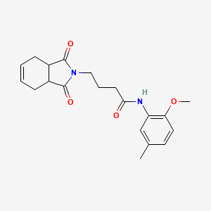 4-(1,3-dioxo-3a,4,7,7a-tetrahydroisoindol-2-yl)-N-(2-methoxy-5-methylphenyl)butanamide