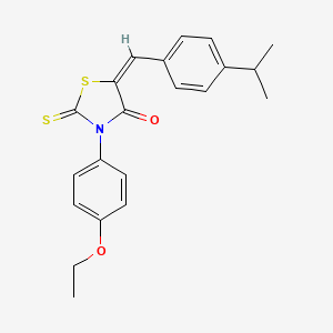 molecular formula C21H21NO2S2 B5382959 3-(4-ethoxyphenyl)-5-(4-isopropylbenzylidene)-2-thioxo-1,3-thiazolidin-4-one 