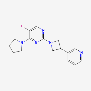 5-fluoro-2-[3-(3-pyridinyl)-1-azetidinyl]-4-(1-pyrrolidinyl)pyrimidine