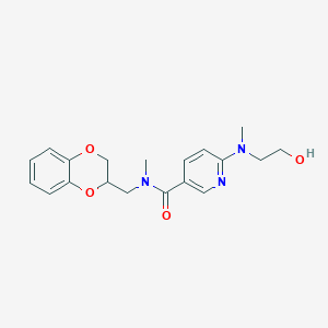 N-(2,3-dihydro-1,4-benzodioxin-2-ylmethyl)-6-[(2-hydroxyethyl)(methyl)amino]-N-methylnicotinamide