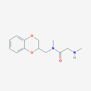 molecular formula C13H18N2O3 B5382992 N~1~-(2,3-dihydro-1,4-benzodioxin-2-ylmethyl)-N~1~,N~2~-dimethylglycinamide 