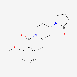 1-[1-(2-methoxy-6-methylbenzoyl)piperidin-4-yl]pyrrolidin-2-one