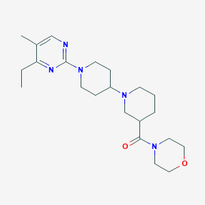 molecular formula C22H35N5O2 B5383007 1'-(4-ethyl-5-methylpyrimidin-2-yl)-3-(morpholin-4-ylcarbonyl)-1,4'-bipiperidine 