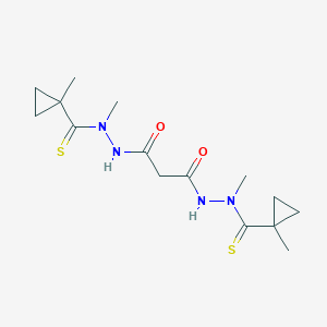 molecular formula C15H24N4O2S2 B538301 1-N',3-N'-dimethyl-1-N',3-N'-bis(1-methylcyclopropanecarbothioyl)propanedihydrazide 