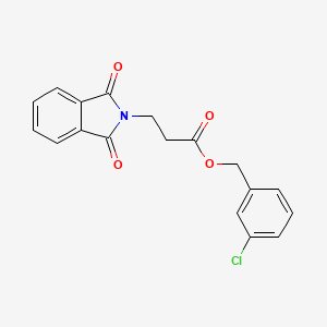 molecular formula C18H14ClNO4 B5383028 3-chlorobenzyl 3-(1,3-dioxo-1,3-dihydro-2H-isoindol-2-yl)propanoate 