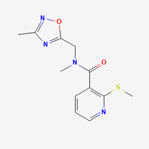 N-methyl-N-[(3-methyl-1,2,4-oxadiazol-5-yl)methyl]-2-(methylthio)nicotinamide