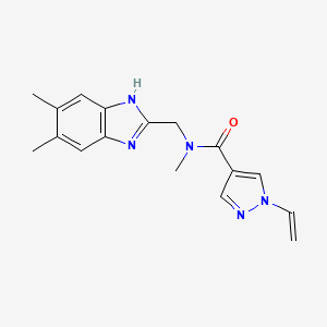 N-[(5,6-dimethyl-1H-benzimidazol-2-yl)methyl]-N-methyl-1-vinyl-1H-pyrazole-4-carboxamide