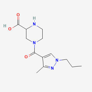 4-[(3-methyl-1-propyl-1H-pyrazol-4-yl)carbonyl]piperazine-2-carboxylic acid