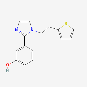 molecular formula C15H14N2OS B5383071 3-{1-[2-(2-thienyl)ethyl]-1H-imidazol-2-yl}phenol 