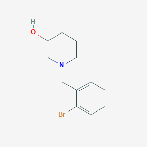 molecular formula C12H16BrNO B5383077 1-[(2-Bromophenyl)methyl]piperidin-3-ol 