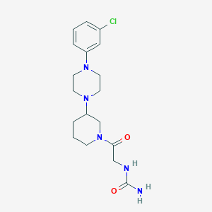 N-(2-{3-[4-(3-chlorophenyl)-1-piperazinyl]-1-piperidinyl}-2-oxoethyl)urea