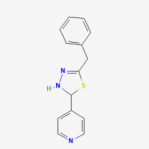 molecular formula C14H13N3S B5383111 2-[1,3,4]-Thiadiazoline, 2-benzyl-5-(4-pyridyl)- 