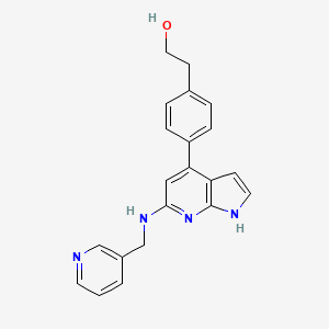 2-(4-{6-[(pyridin-3-ylmethyl)amino]-1H-pyrrolo[2,3-b]pyridin-4-yl}phenyl)ethanol