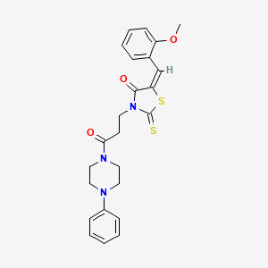 5-(2-methoxybenzylidene)-3-[3-oxo-3-(4-phenyl-1-piperazinyl)propyl]-2-thioxo-1,3-thiazolidin-4-one