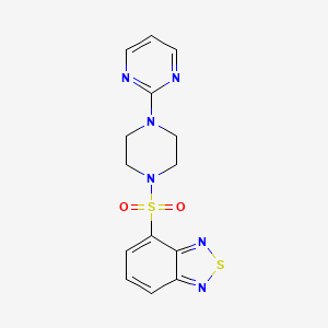 molecular formula C14H14N6O2S2 B5383149 4-(4-Pyrimidin-2-yl-piperazine-1-sulfonyl)-benzo[1,2,5]thiadiazole 