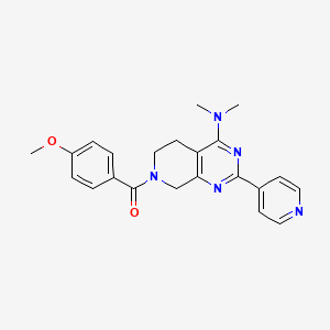 molecular formula C22H23N5O2 B5383184 7-(4-methoxybenzoyl)-N,N-dimethyl-2-(4-pyridinyl)-5,6,7,8-tetrahydropyrido[3,4-d]pyrimidin-4-amine 