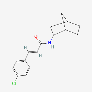 molecular formula C16H18ClNO B5383191 N-bicyclo[2.2.1]hept-2-yl-3-(4-chlorophenyl)acrylamide 