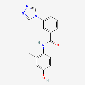 N-(4-hydroxy-2-methylphenyl)-3-(1,2,4-triazol-4-yl)benzamide