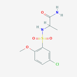 2-(5-CHLORO-2-METHOXYBENZENESULFONAMIDO)PROPANAMIDE