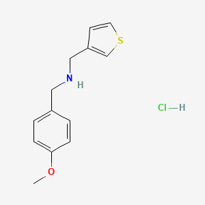 1-(4-methoxyphenyl)-N-(thiophen-3-ylmethyl)methanamine;hydrochloride