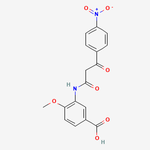 4-methoxy-3-{[3-(4-nitrophenyl)-3-oxopropanoyl]amino}benzoic acid