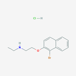 2-(1-bromonaphthalen-2-yl)oxy-N-ethylethanamine;hydrochloride