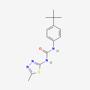 molecular formula C14H18N4OS B5383252 1-(4-Tert-butylphenyl)-3-(5-methyl-1,3,4-thiadiazol-2-yl)urea 