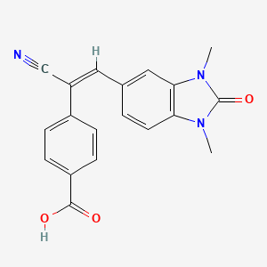 4-[(E)-1-cyano-2-(1,3-dimethyl-2-oxobenzimidazol-5-yl)ethenyl]benzoic acid