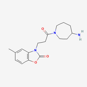 molecular formula C17H23N3O3 B5383268 3-[3-(4-amino-1-azepanyl)-3-oxopropyl]-5-methyl-1,3-benzoxazol-2(3H)-one 