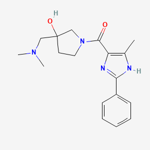 3-[(dimethylamino)methyl]-1-[(5-methyl-2-phenyl-1H-imidazol-4-yl)carbonyl]-3-pyrrolidinol