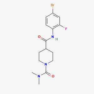 molecular formula C15H19BrFN3O2 B5383309 N~4~-(4-bromo-2-fluorophenyl)-N~1~,N~1~-dimethylpiperidine-1,4-dicarboxamide 