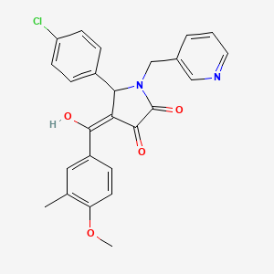 5-(4-chlorophenyl)-3-hydroxy-4-(4-methoxy-3-methylbenzoyl)-1-(3-pyridinylmethyl)-1,5-dihydro-2H-pyrrol-2-one