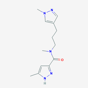 N,3-dimethyl-N-[3-(1-methyl-1H-pyrazol-4-yl)propyl]-1H-pyrazole-5-carboxamide