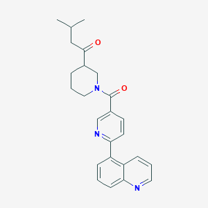 molecular formula C25H27N3O2 B5383366 3-methyl-1-{1-[(6-quinolin-5-ylpyridin-3-yl)carbonyl]piperidin-3-yl}butan-1-one 